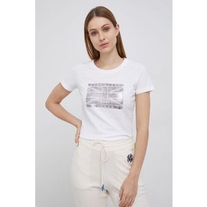 Bavlnené tričko Pepe Jeans Beatriz biela farba vyobraziť