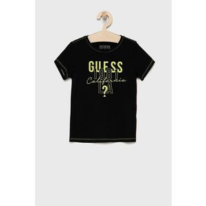 Detské tričko Guess čierna farba vyobraziť