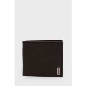 Kožená peňaženka Tommy Hilfiger pánska, hnedá farba vyobraziť