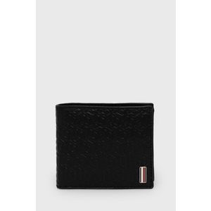 Kožená peňaženka Tommy Hilfiger pánska, čierna farba vyobraziť