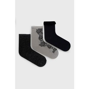 Ponožky Only (3-pack) čierna farba vyobraziť