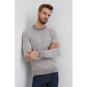 Bavlnený sveter Marc O'Polo pánsky, šedá farba vyobraziť