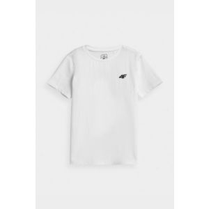 Detské tričko 4F biela farba, jednofarebné vyobraziť