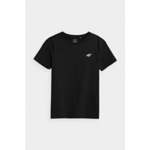 Detské tričko 4F čierna farba, jednofarebné vyobraziť