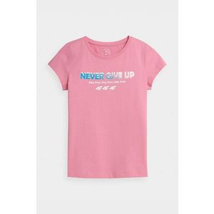 Detské bavlnené tričko 4F ružová farba vyobraziť