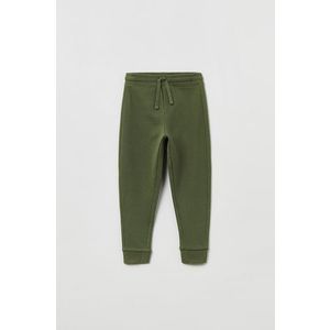Detské nohavice OVS zelená farba, jednofarebné vyobraziť