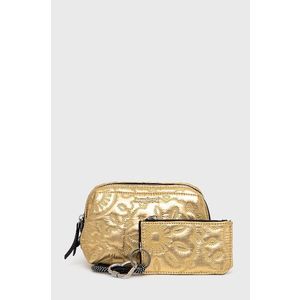 Kabelka a peňaženka Desigual zlatá farba vyobraziť