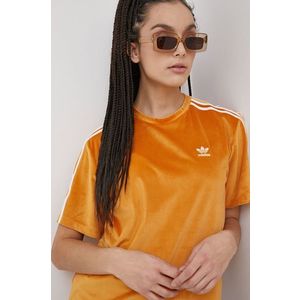 Tričko adidas Originals H37840 oranžová farba vyobraziť