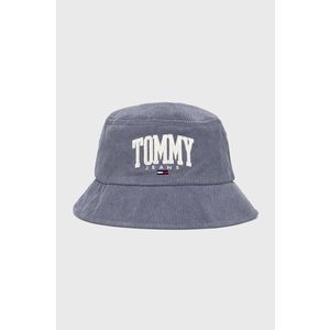 Štruksový klobúk Tommy Jeans fialová farba vyobraziť
