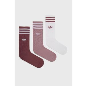 Ponožky adidas Originals (3-pack) ružová farba vyobraziť