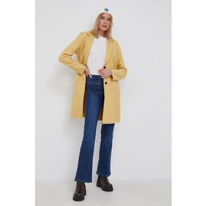 Kabát Vero Moda žltá farba, prechodný vyobraziť