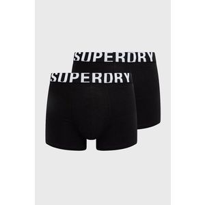 Boxerky Superdry (2-pack) čierna farba vyobraziť