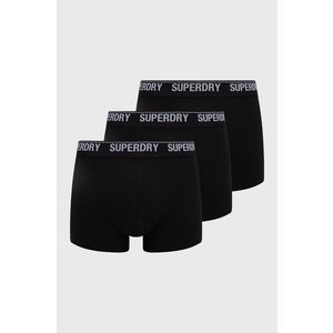 Boxerky Superdry (3-pack) čierna farba vyobraziť