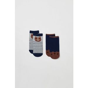 Detské ponožky OVS (2-pack) šedá farba vyobraziť