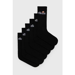 Ponožky Ellesse (6-pack) čierna farba vyobraziť