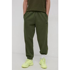 Bavlnené nohavice Levi's pánske, zelená farba, jednofarebné vyobraziť