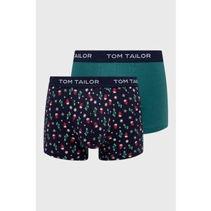 Boxerky Tom Tailor (2-pack) pánske, zelená farba vyobraziť