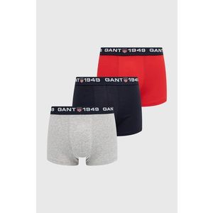 Boxerky Gant (3-pack) pánske, červená farba vyobraziť