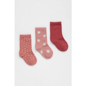 Detské ponožky OVS (3-pack) ružová farba vyobraziť