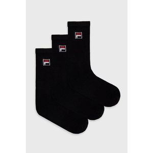 Ponožky Fila (3-pack) čierna farba vyobraziť