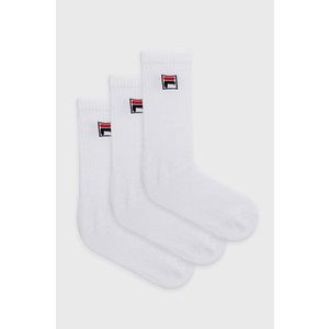 Ponožky Fila (3-pack) biela farba vyobraziť