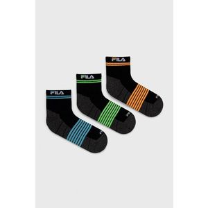 Ponožky Fila (3-pack) čierna farba vyobraziť