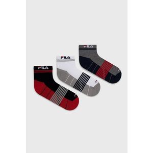Ponožky Fila (3-pack) šedá farba vyobraziť