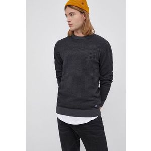 Bavlnený sveter Premium by Jack&Jones pánsky, šedá farba, tenký vyobraziť