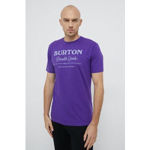 Bavlnené tričko Burton fialová farba, s potlačou vyobraziť