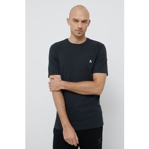Bavlnené tričko Burton čierna farba, jednofarebné vyobraziť