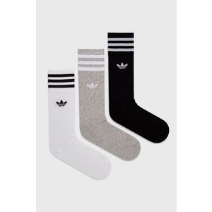 Ponožky adidas Originals (3-pack) HC9558-WHT/MGREY, biela farba vyobraziť