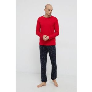 Pyžamová sada Tommy Hilfiger červená farba, jednofarebná vyobraziť