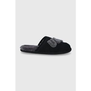 Semišové papuče UGG čierna farba vyobraziť