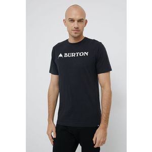 Bavlnené tričko Burton čierna farba, jednofarebné vyobraziť