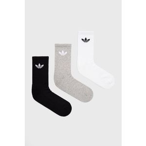 Ponožky adidas Originals (3-pack) HC9548-WHT/MGREY, biela farba vyobraziť