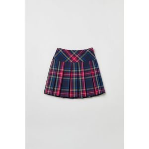 Dievčenská sukňa OVS tmavomodrá farba, mini, áčkový strih vyobraziť