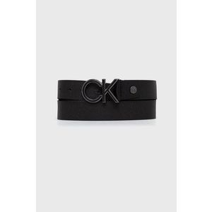 Kožený opasok Calvin Klein pánsky, čierna farba vyobraziť