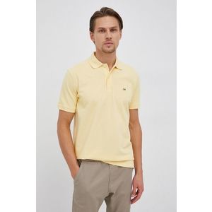 Polo tričko Selected Homme pánske, žltá farba, jednofarebné vyobraziť