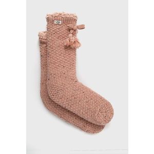 Ponožky s prímesou vlny UGG Fleece Lined Cozy ružová farba vyobraziť