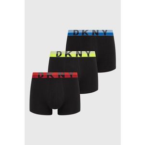 Boxerky Dkny (3-pack) pánske, čierna farba vyobraziť