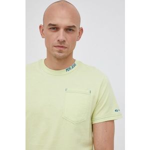 Bavlnené tričko Pepe Jeans Arav zelená farba, jednofarebné vyobraziť