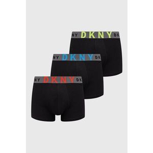 Boxerky Dkny (3-pack) pánske, čierna farba vyobraziť