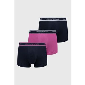 Boxerky Emporio Armani Underwear (3-pack) pánske, tmavomodrá farba vyobraziť