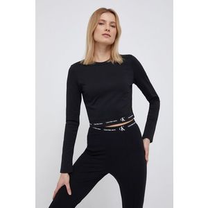 Mikina Calvin Klein Jeans čierna farba vyobraziť