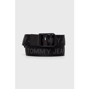 Opasok Tommy Jeans pánsky, čierna farba vyobraziť