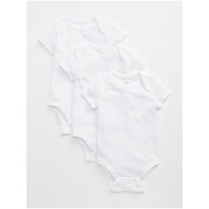 Baby body first favorite short sleeve bodysuit, 3ks Biela vyobraziť