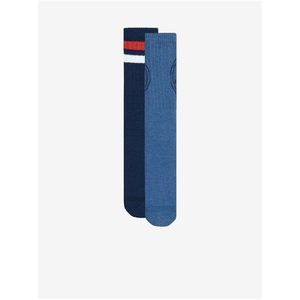 Sada dvoch párov pánskych ponožiek v modrej farbe Converse vyobraziť