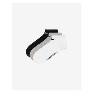Sada troch párov unisex ponožiek v bielej, šedej a čiernej farbe Converse vyobraziť