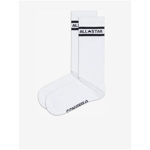 Sada dvoch párov unisex ponožiek v bielej farbe Converse vyobraziť