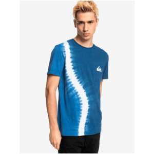 Modré pánske vzorované tričko Quiksilver 25th Hours vyobraziť